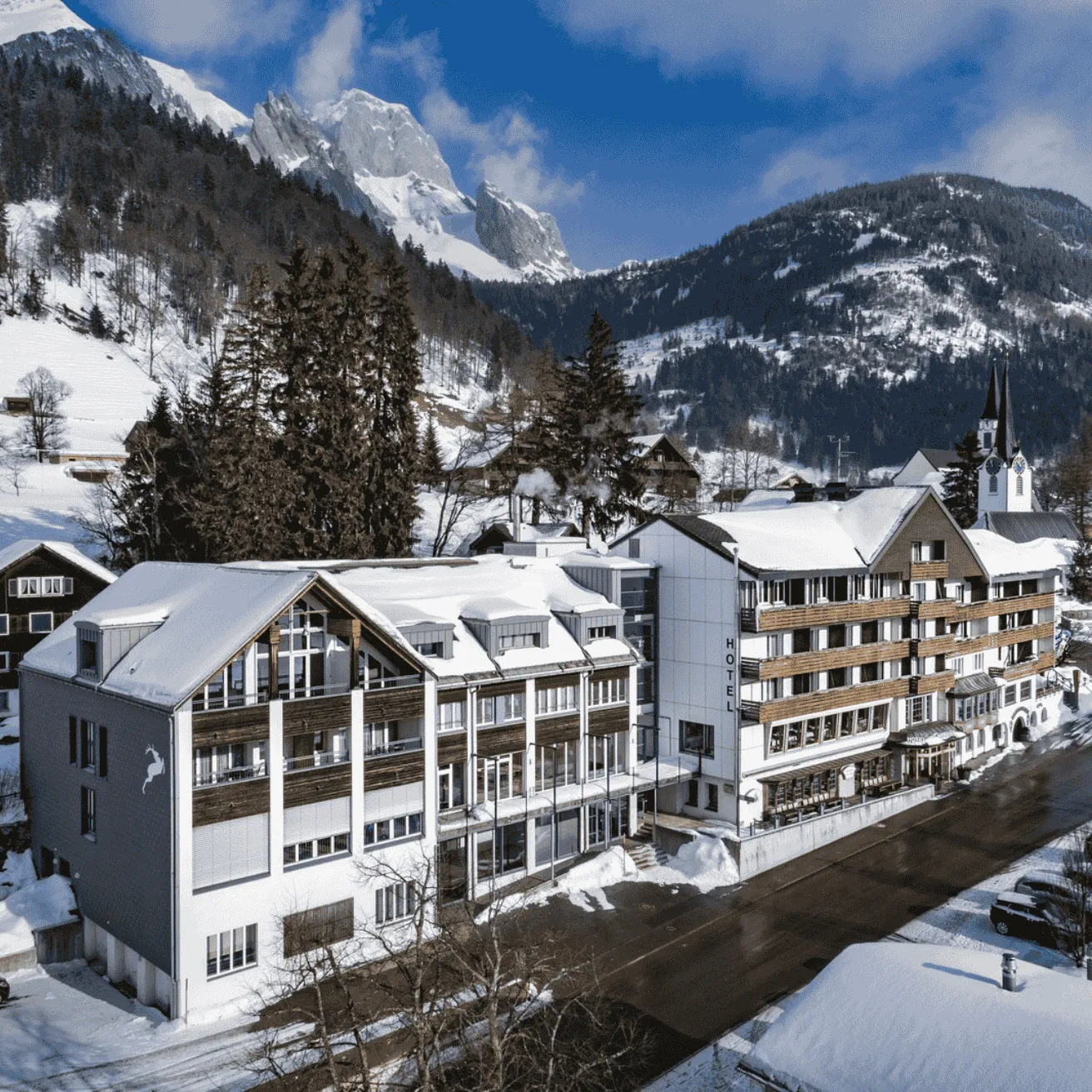 Exterior view Hotel Hirschen Wildhaus, St. Gallen – hotel client of ADDITIVE in the field of online marketing