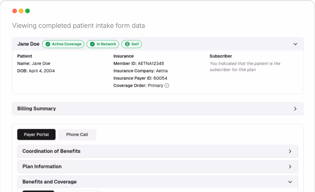 Network Status Confirmation