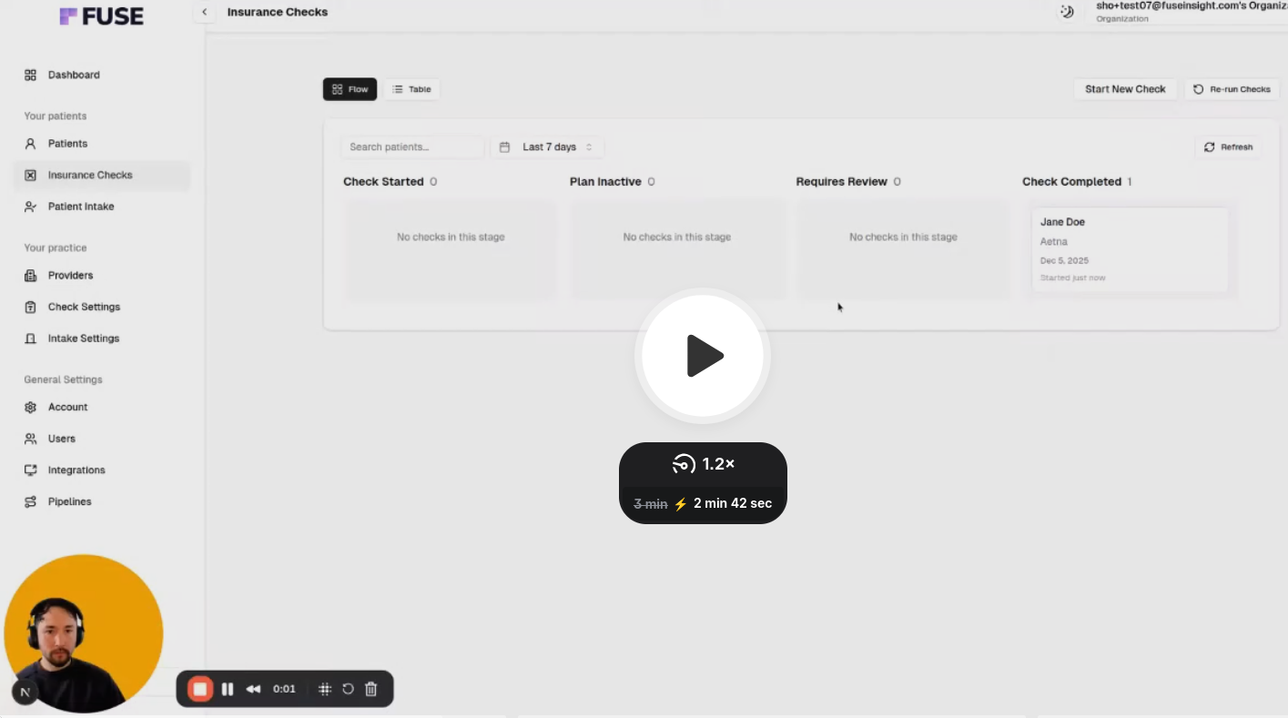 Image of Loom video for Fuse Insurance Call Automation