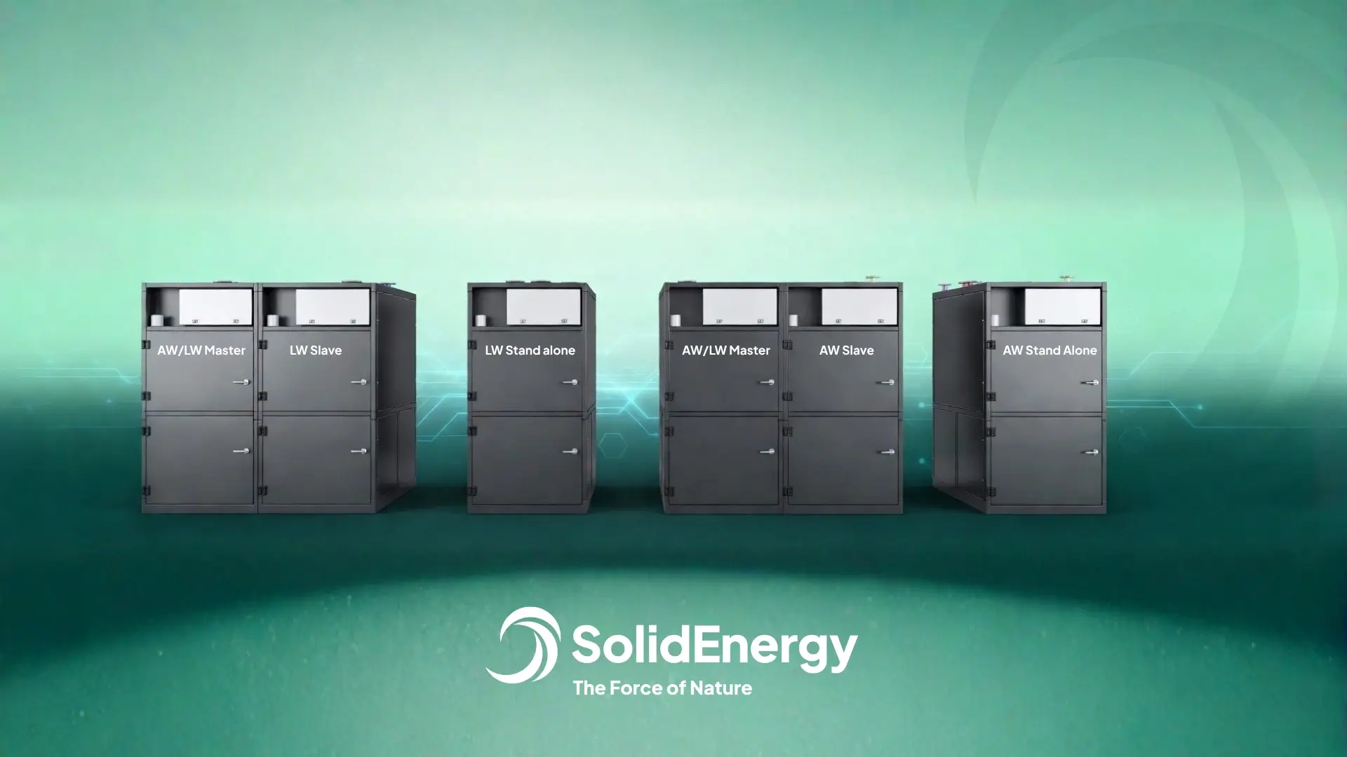Solid Energy XLX heat pumps in different sizes