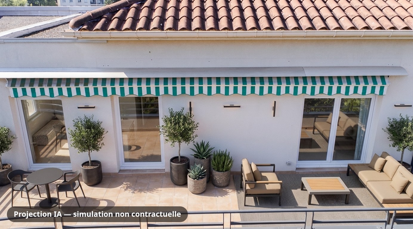 T3 de 69 m² en dernier étage !