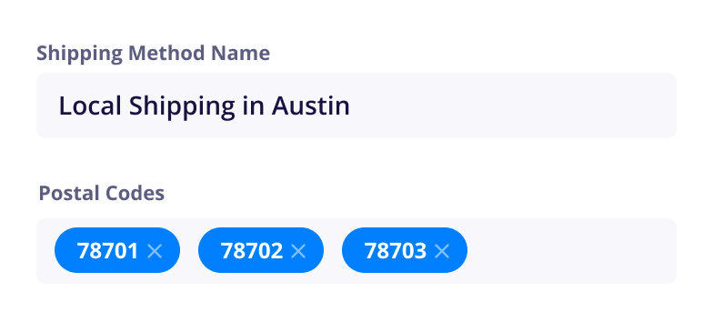 Zip / Postal Code Shipping Zones