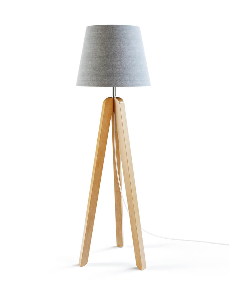 CartGenie Linden Tripod Floor Lamp