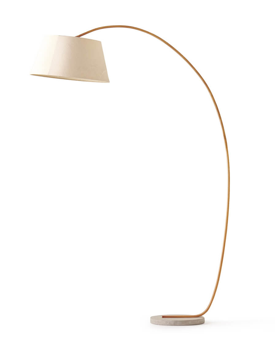 CartGenie Arcwood Crescent Floor Lamp