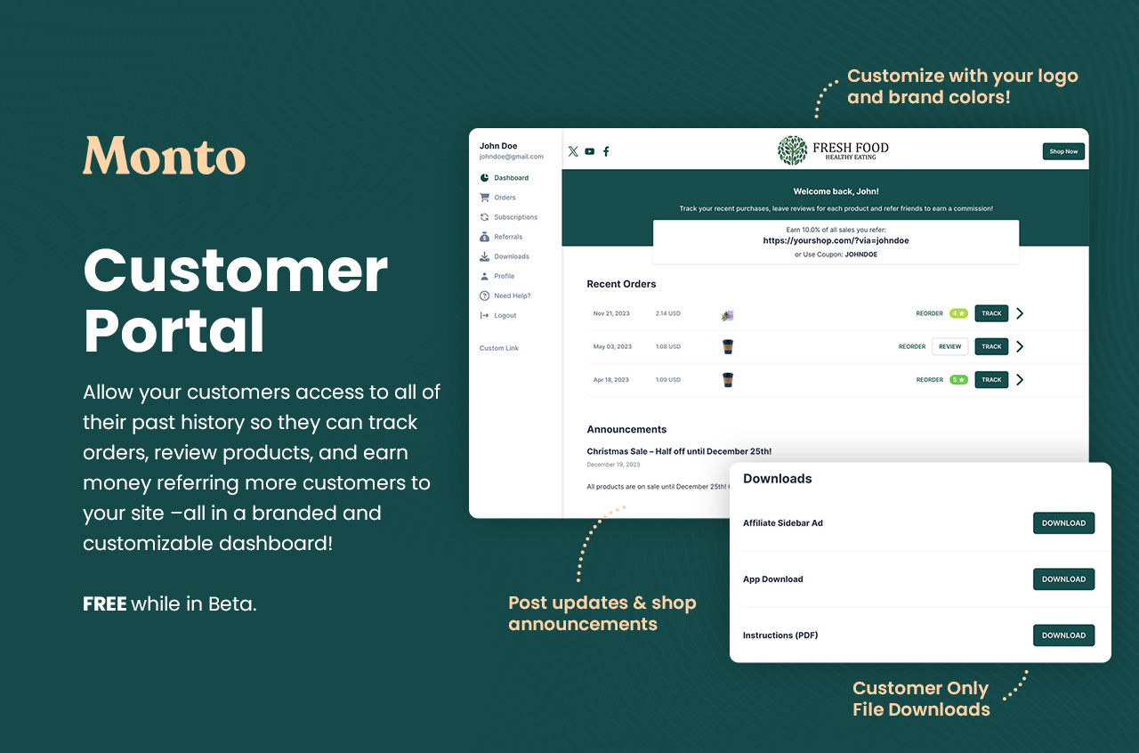 Monto Customer Portals