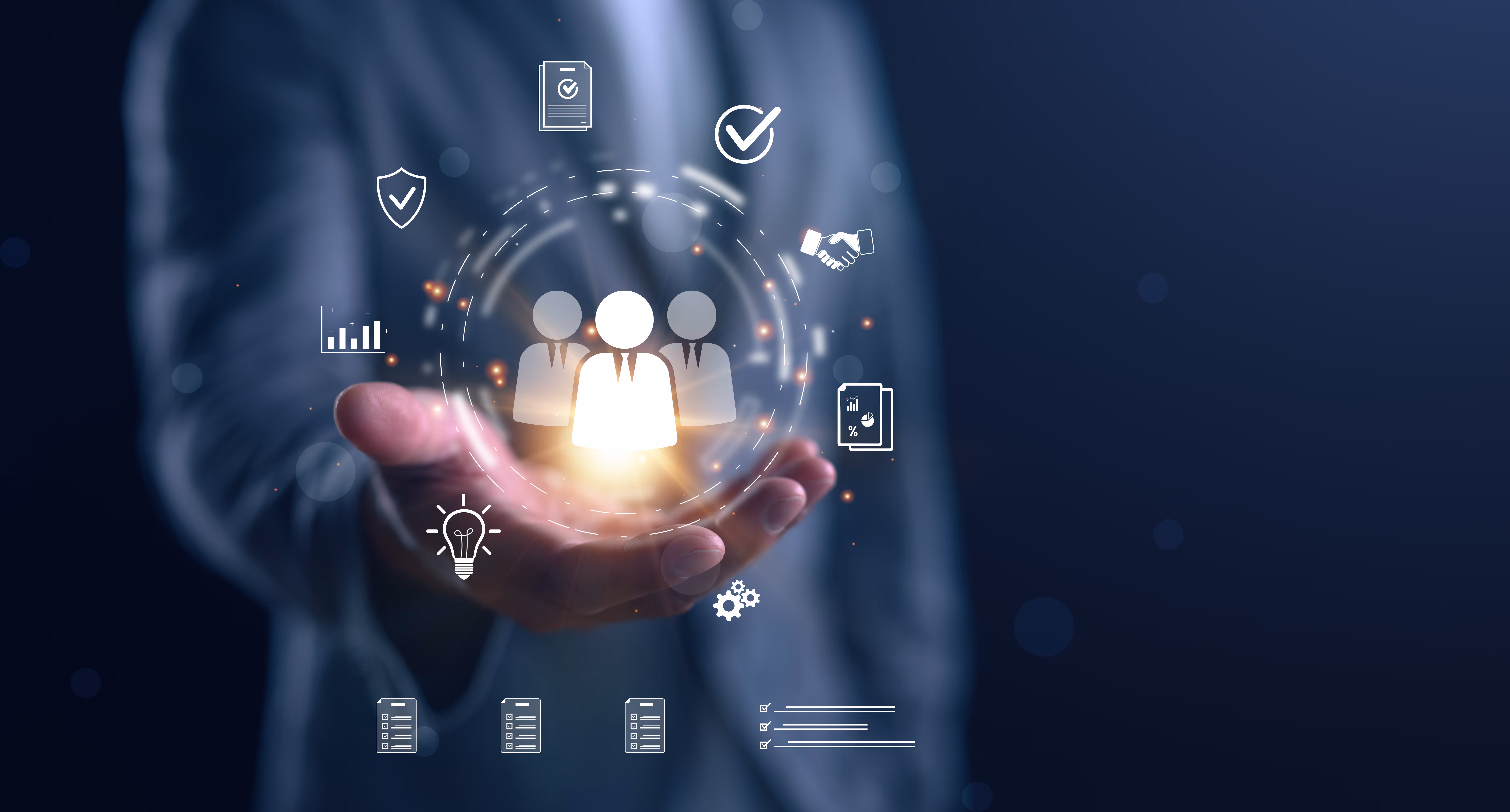 [interface] image of employee interacting with hr software (for a hr tech)