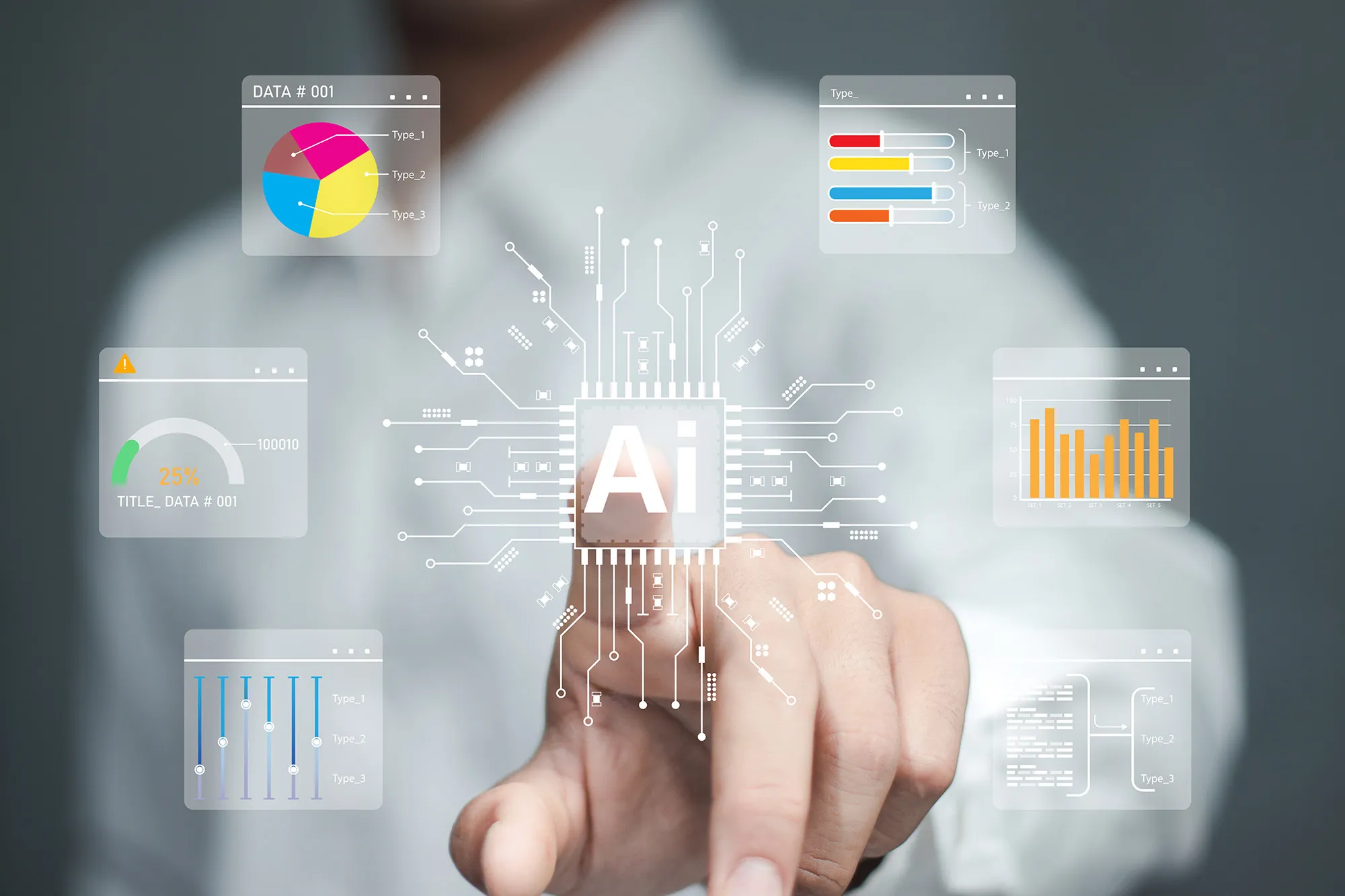 [interface] image of employee interacting with hr software (for a hr tech)