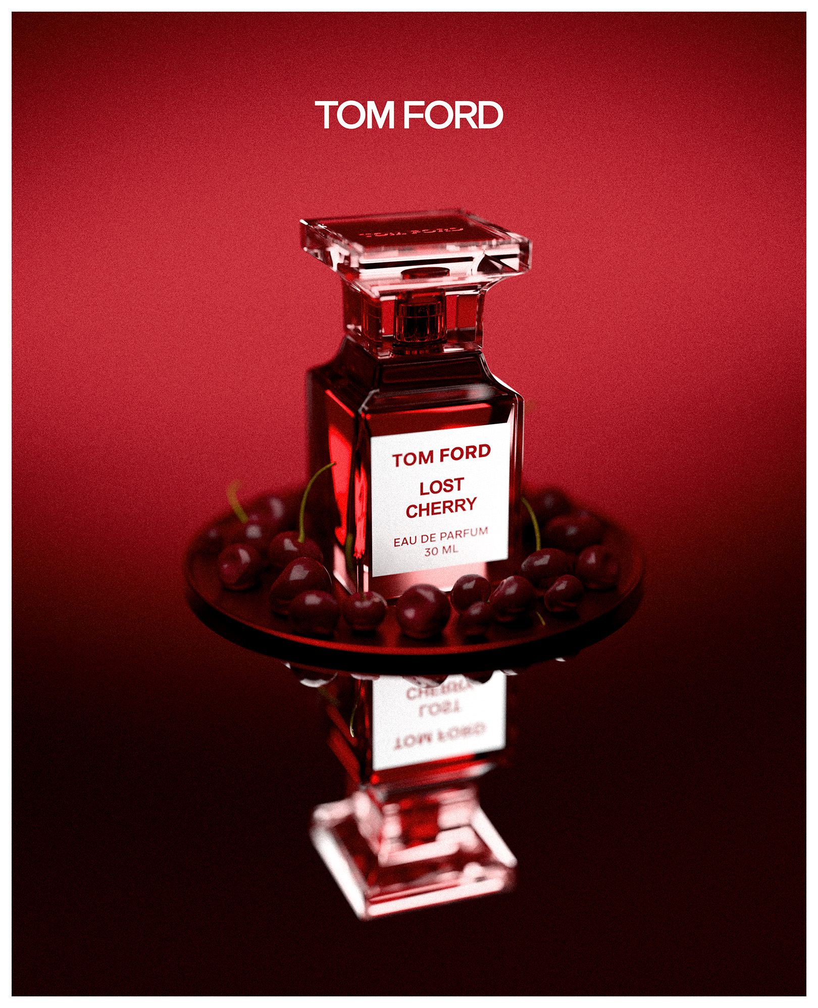 Visuel 3D Tom Ford - exploration reflets et matières CGI par ATLAS