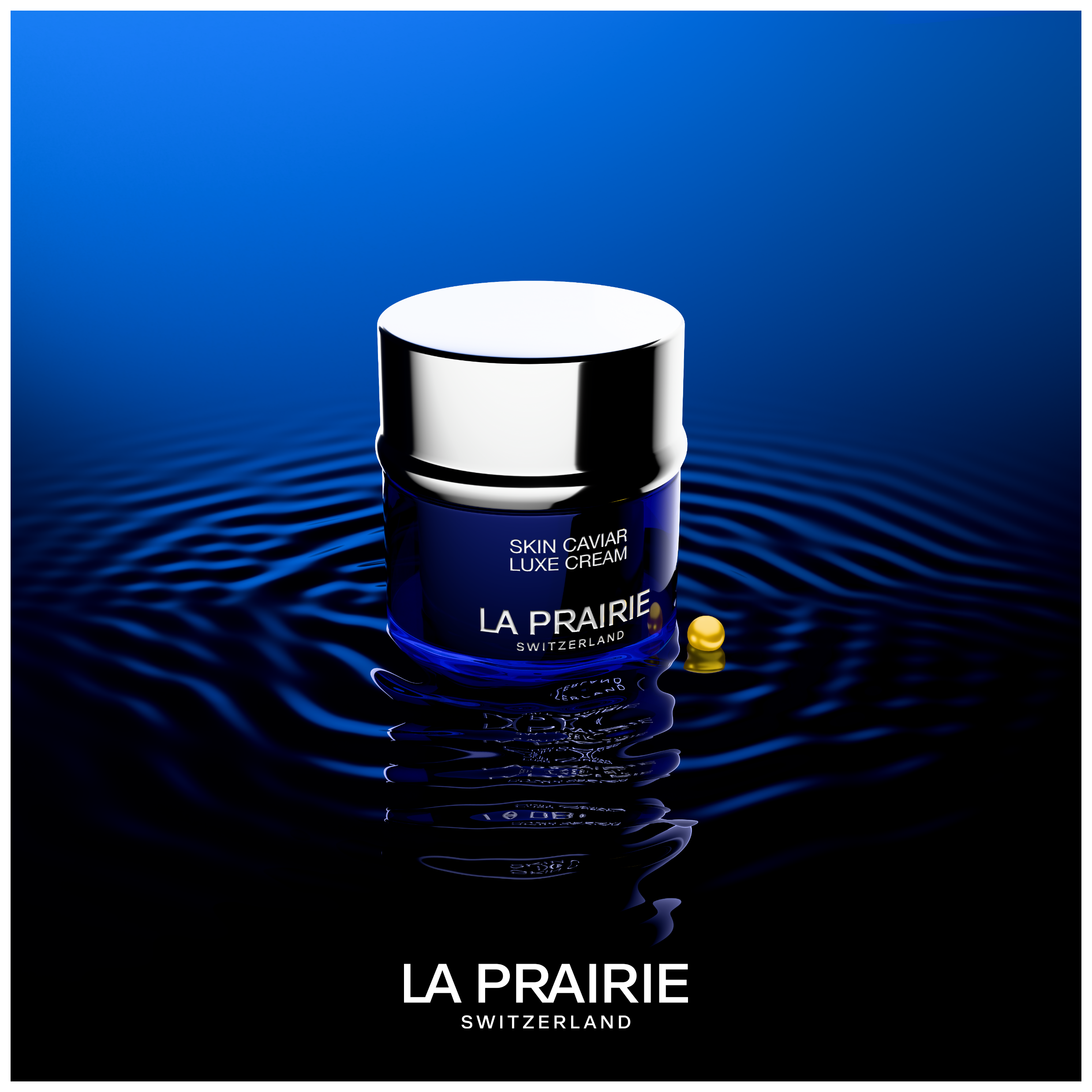 Visuel CGI La Prairie - exploration textures et lumières cosmétique luxe ATLAS