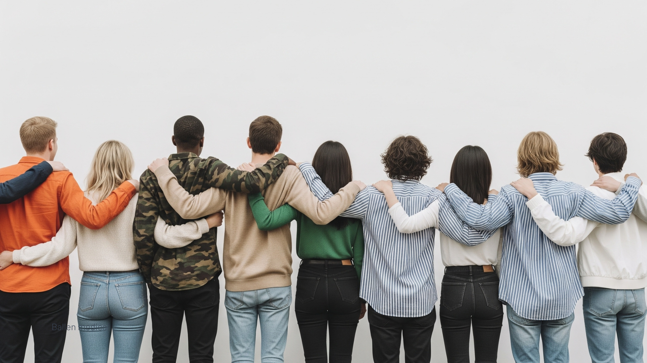 support for transgender therapy of people holding shoulders