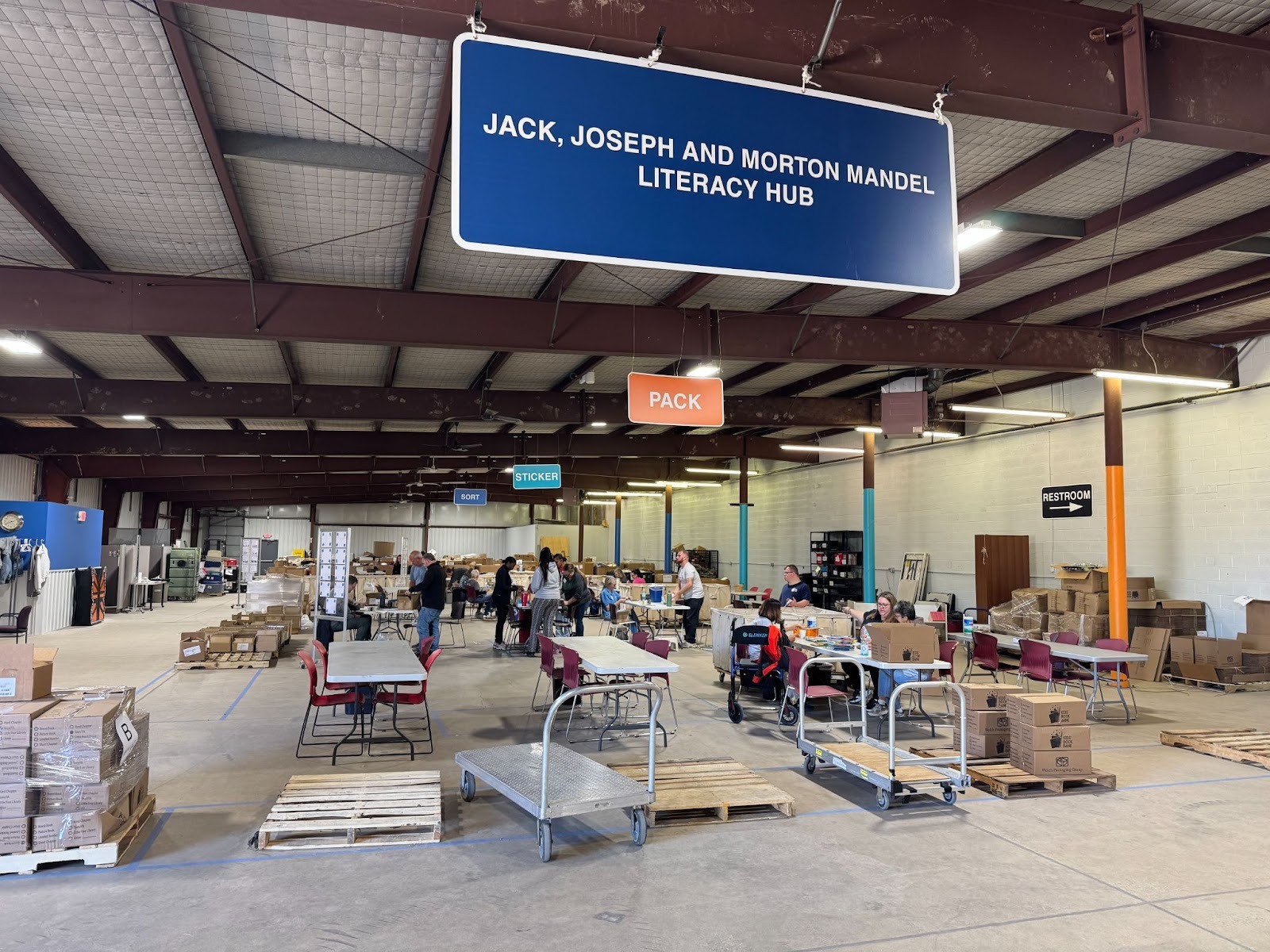 The new warehouse allows the Cleveland Kids’ Book Bank employees and volunteers to distribute more books!