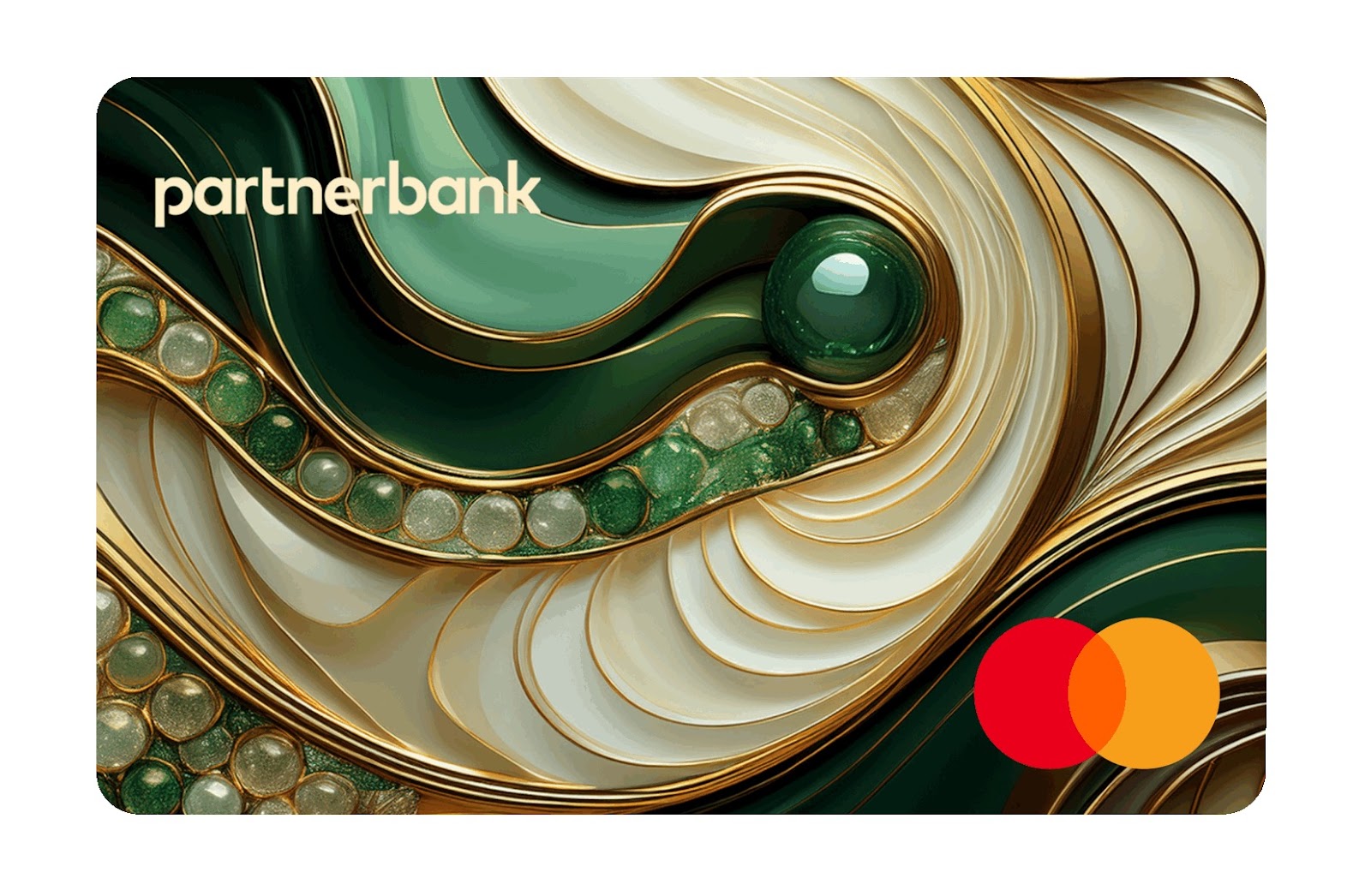 A mastercard with green details