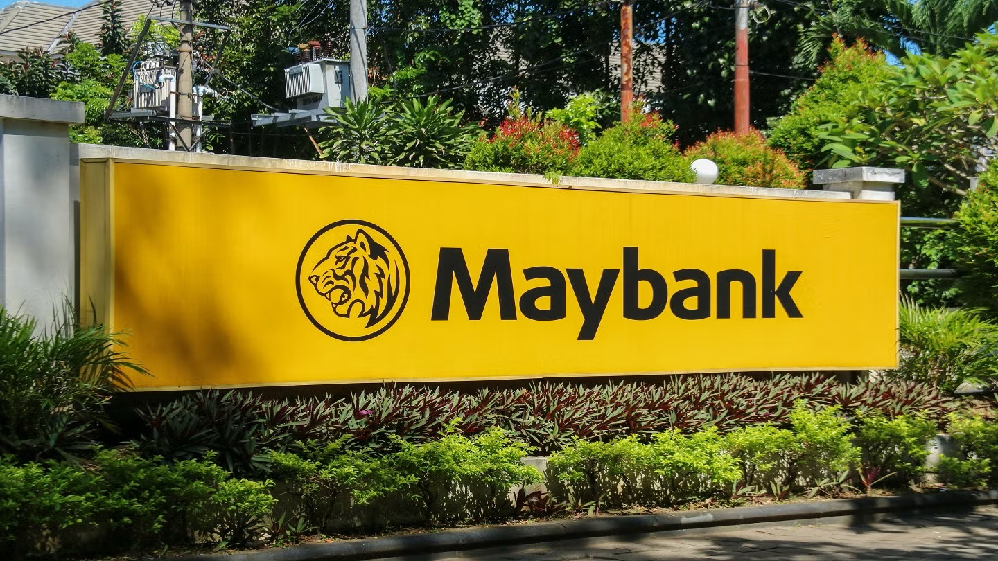A maybank signboard