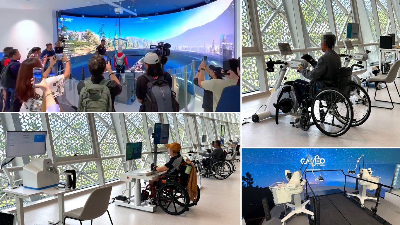Picture 2: Attendees experiencing the MetaMotus™ Galileo and the comprehensive range of Fourier Rehab devices within the center.