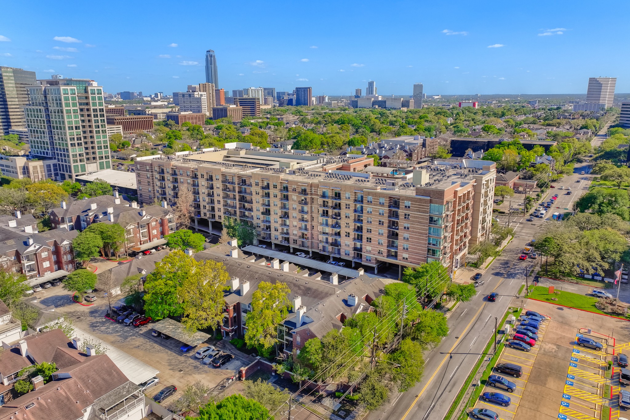 Drone View of the Tanglewood Neighborhood for The William in Houston Texas