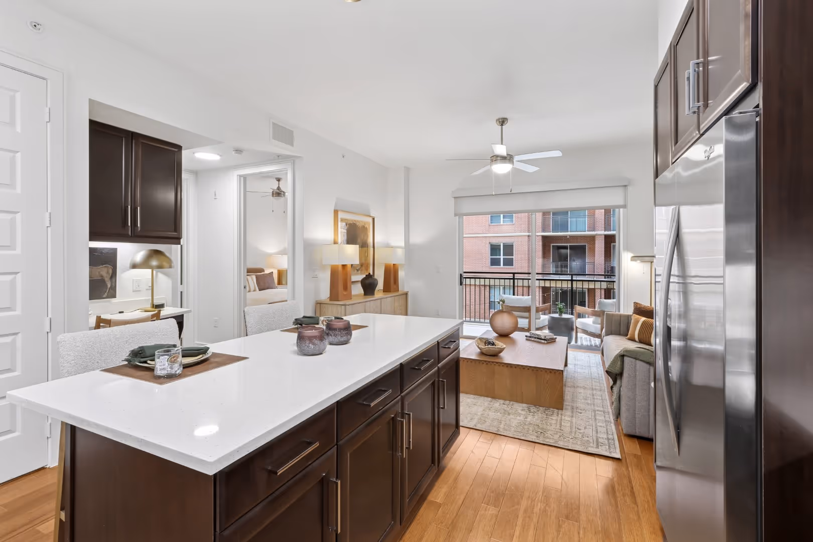 Model Kitchen View at The William Apartments Tanglewood in Houston, TX