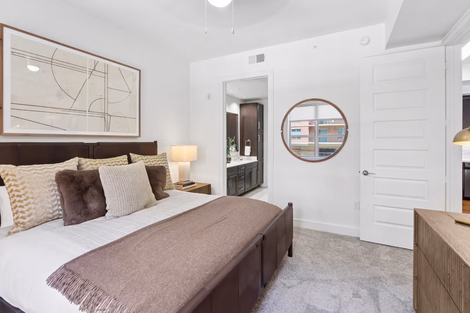 2 Bedroom Model Main Bedroom View at The William Apartments Tanglewood in Houston, TX