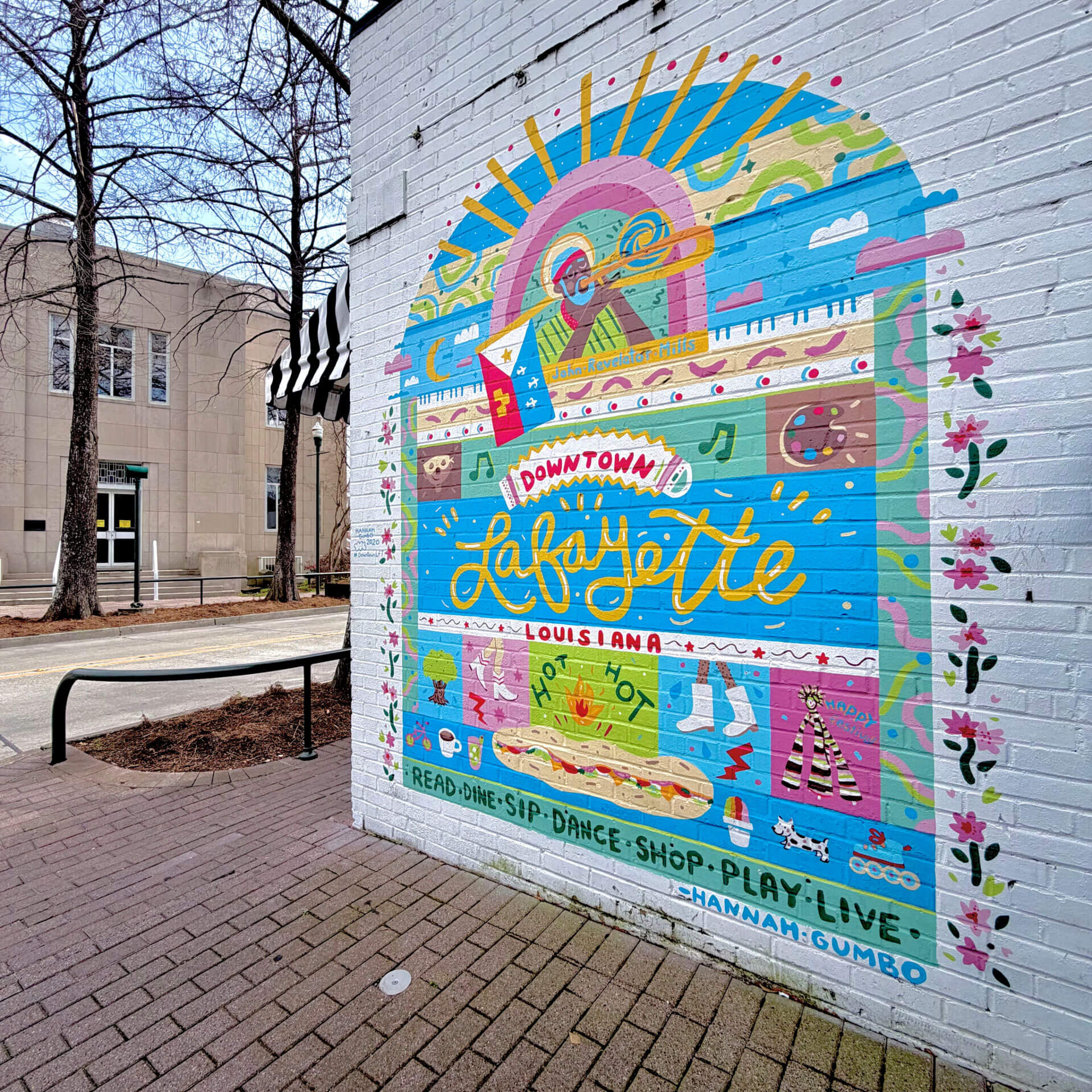 Hannah Gumbo Downtown Lafayette Mural 