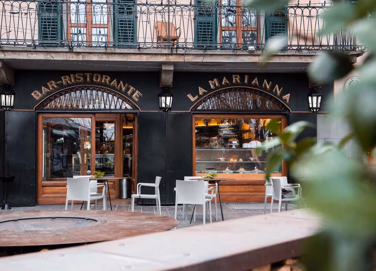 Vista esterna del ristorante La Marianna