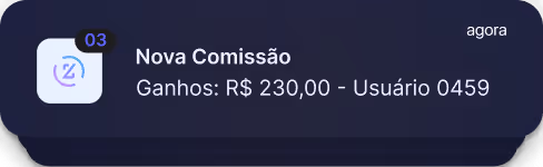 notificação de comissão