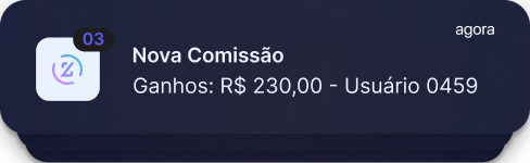 notificação de comissão