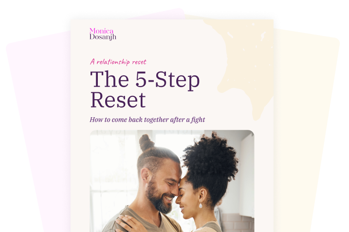 The 5-Step Reset workbook cover — how to come back together after a fight