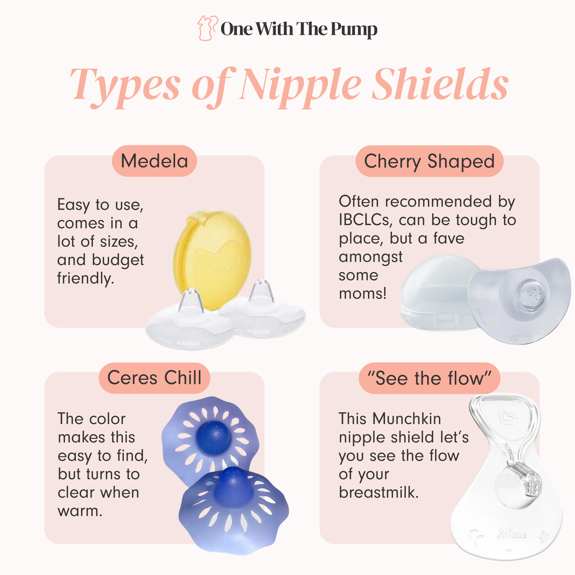How To Use A Nipple Shield: types of nipple shields
