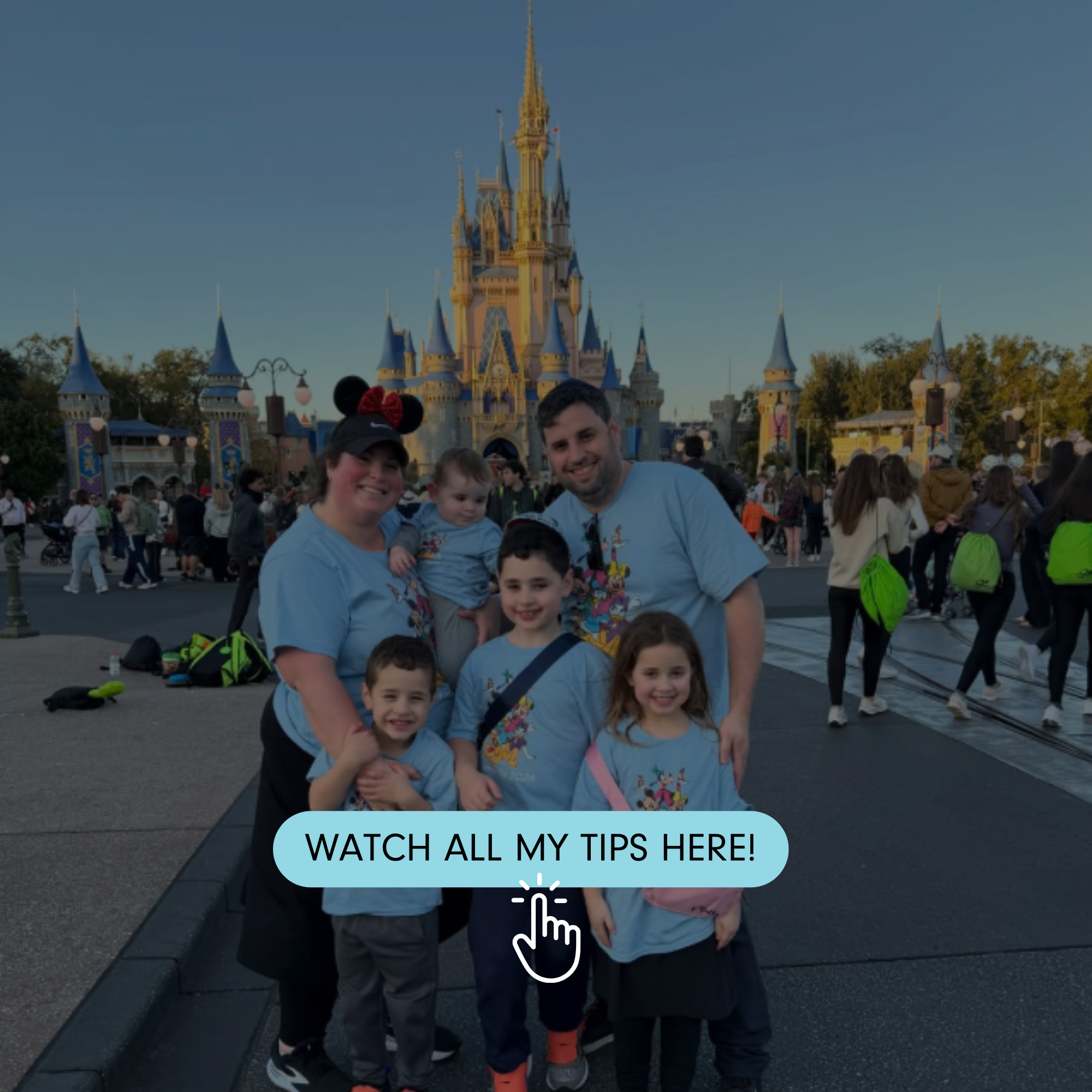Happy family visiting Disney World