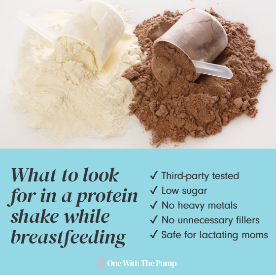 things to look for in a protein shake while breastfeeding
