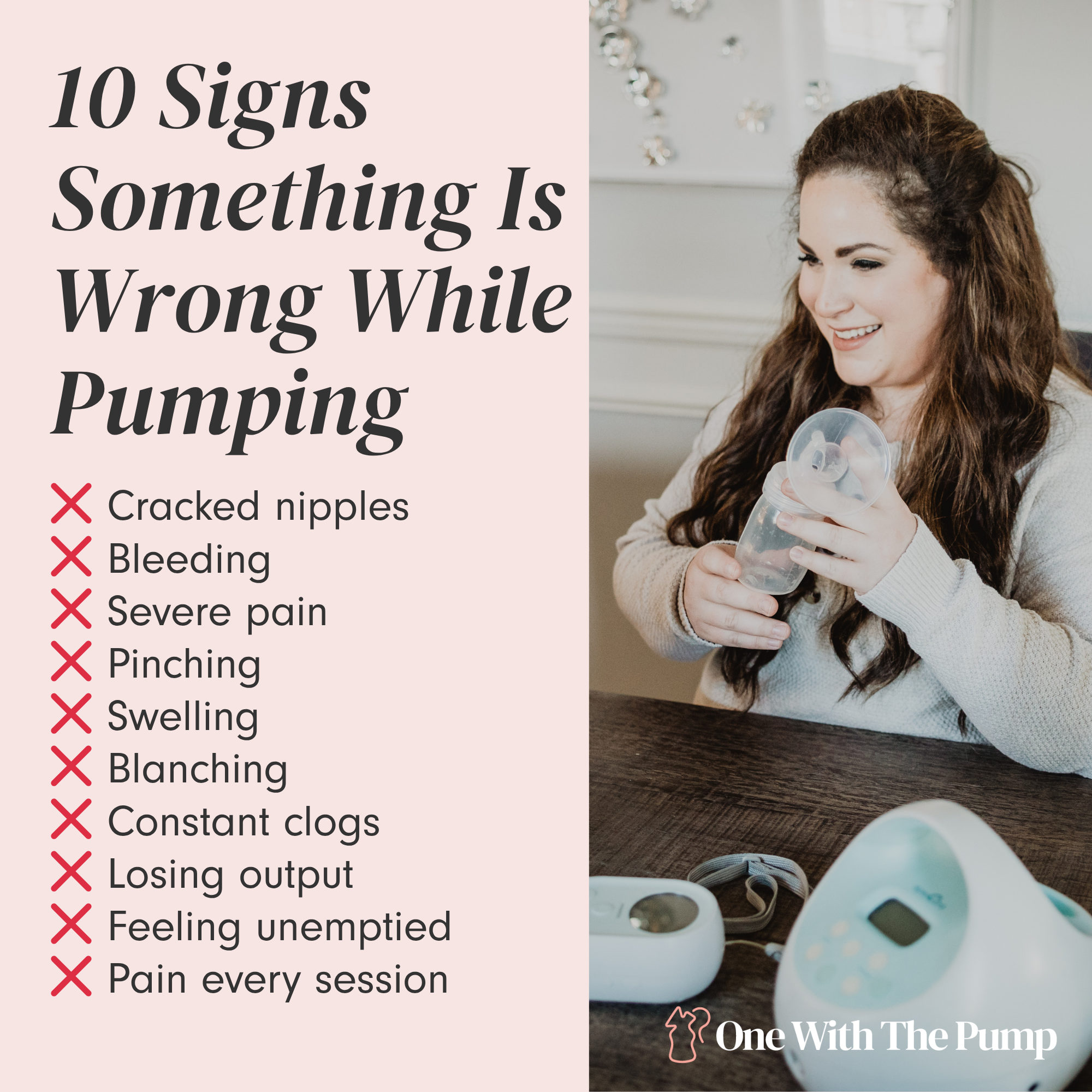 signs something is wrong while pumping
