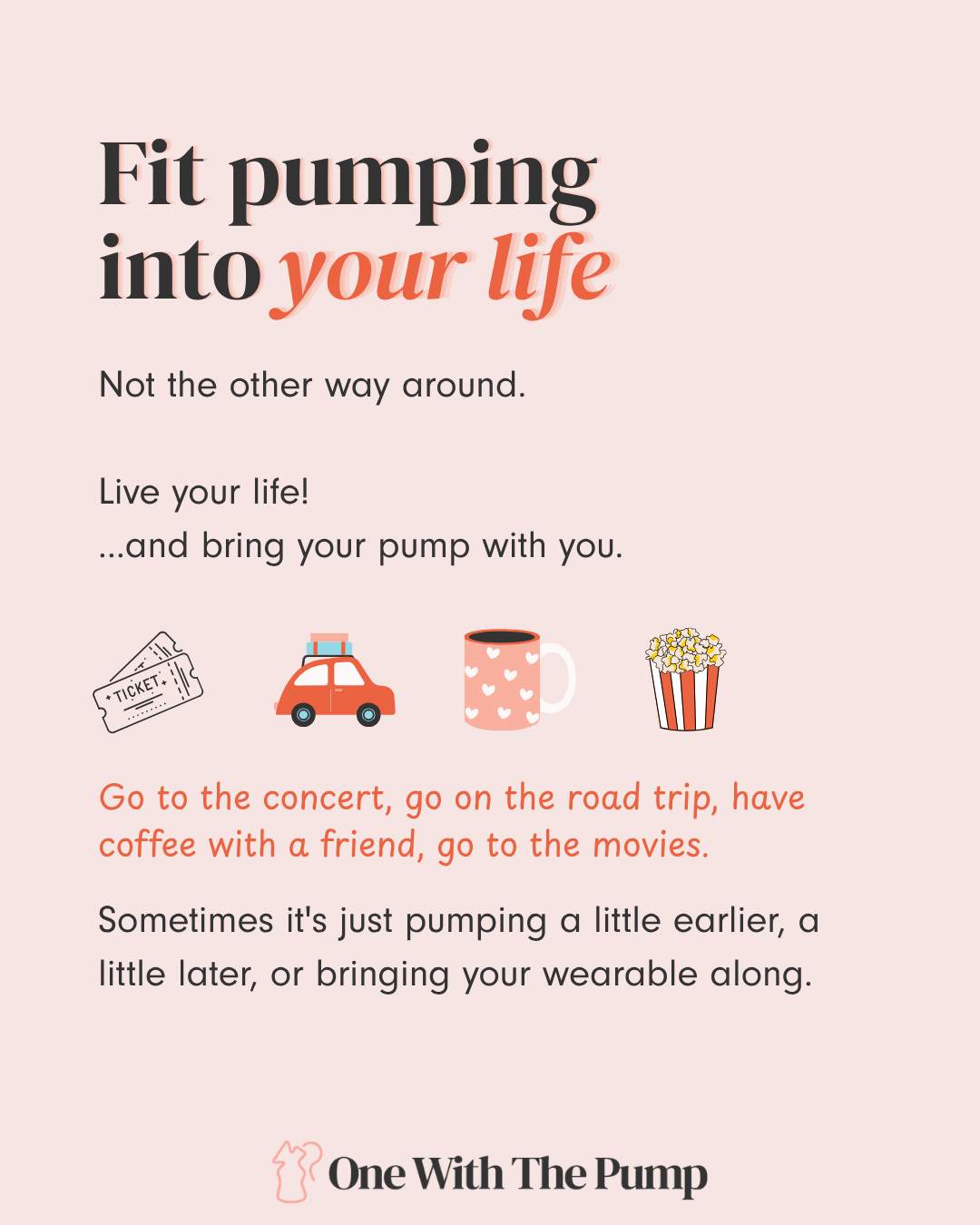infographic that encourages pumping parents to seamlessly integrate pumping into their daily routines