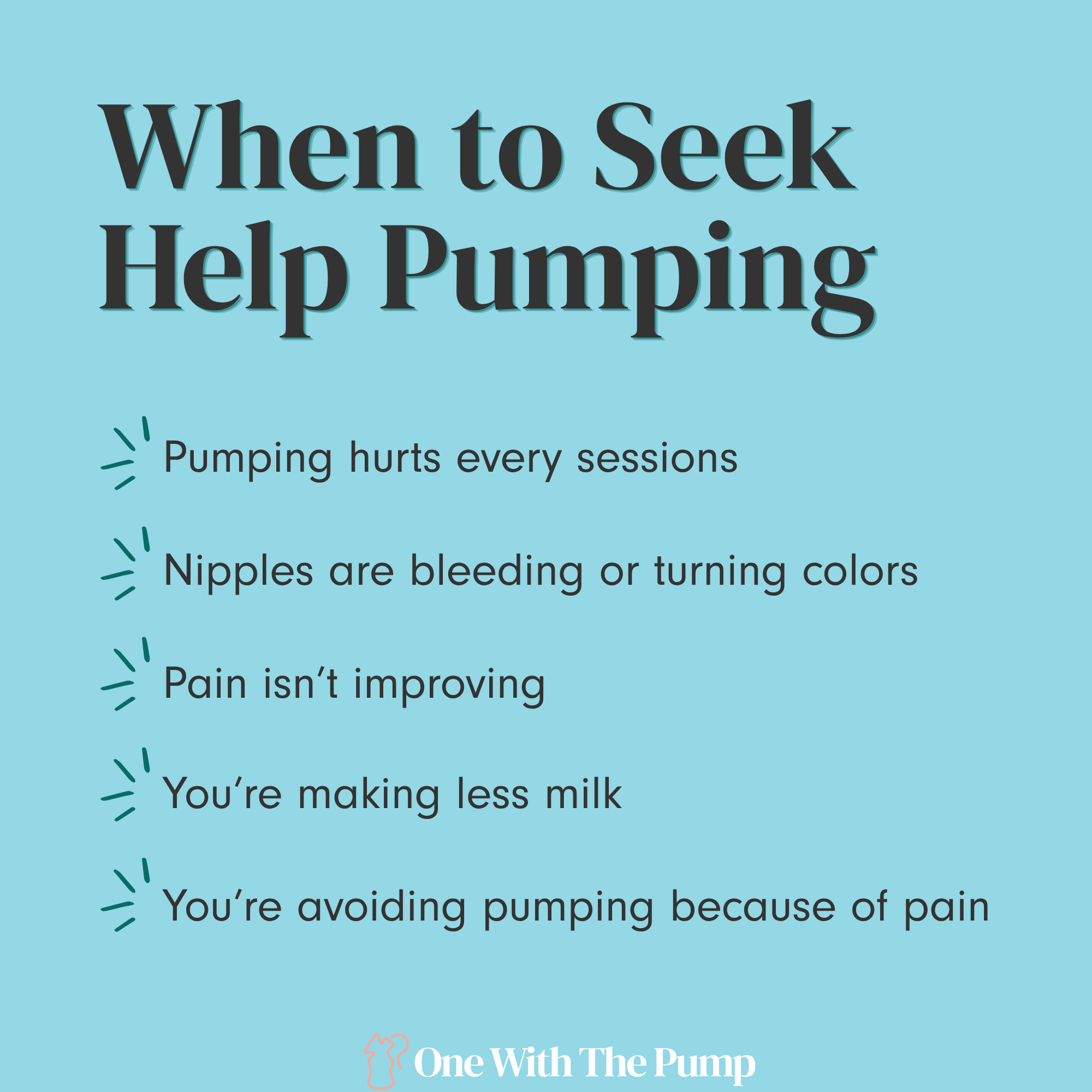 when to seek help pumping
