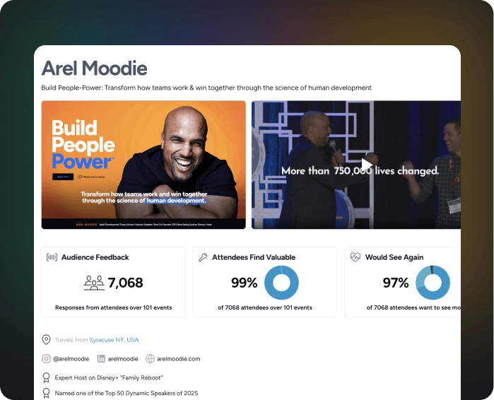 Build Your Trusted Speaker Profile