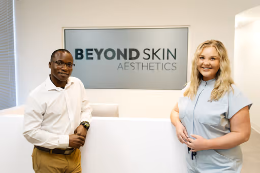 Beyond Skin’s products on display at Beyond Skin Aesthetics in Columbus