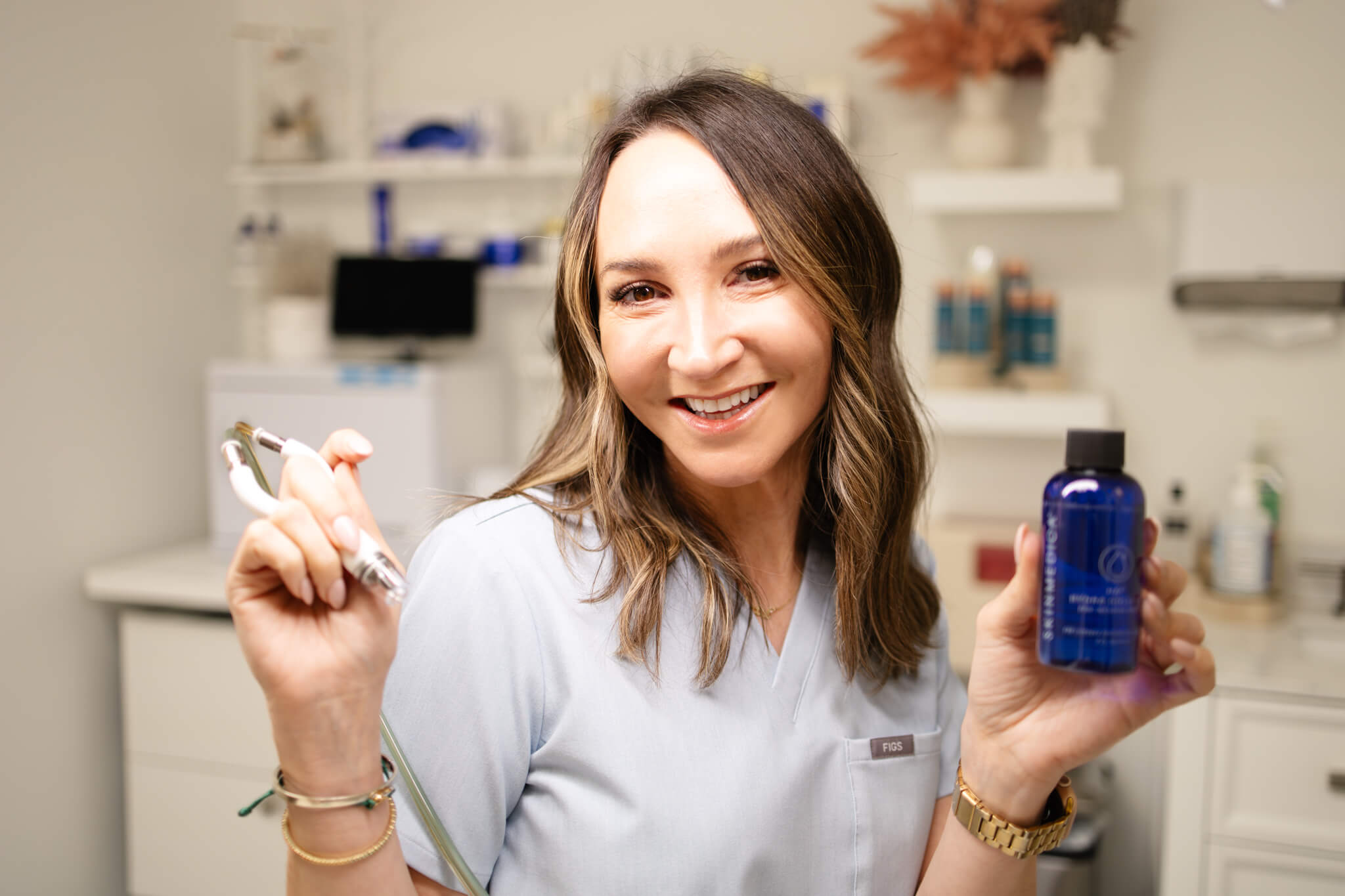 Licensed injector performing Sculptra treatment at Beyond Skin Aesthetics in Columbus, Ohio to stimulate natural collagen and restore facial structure