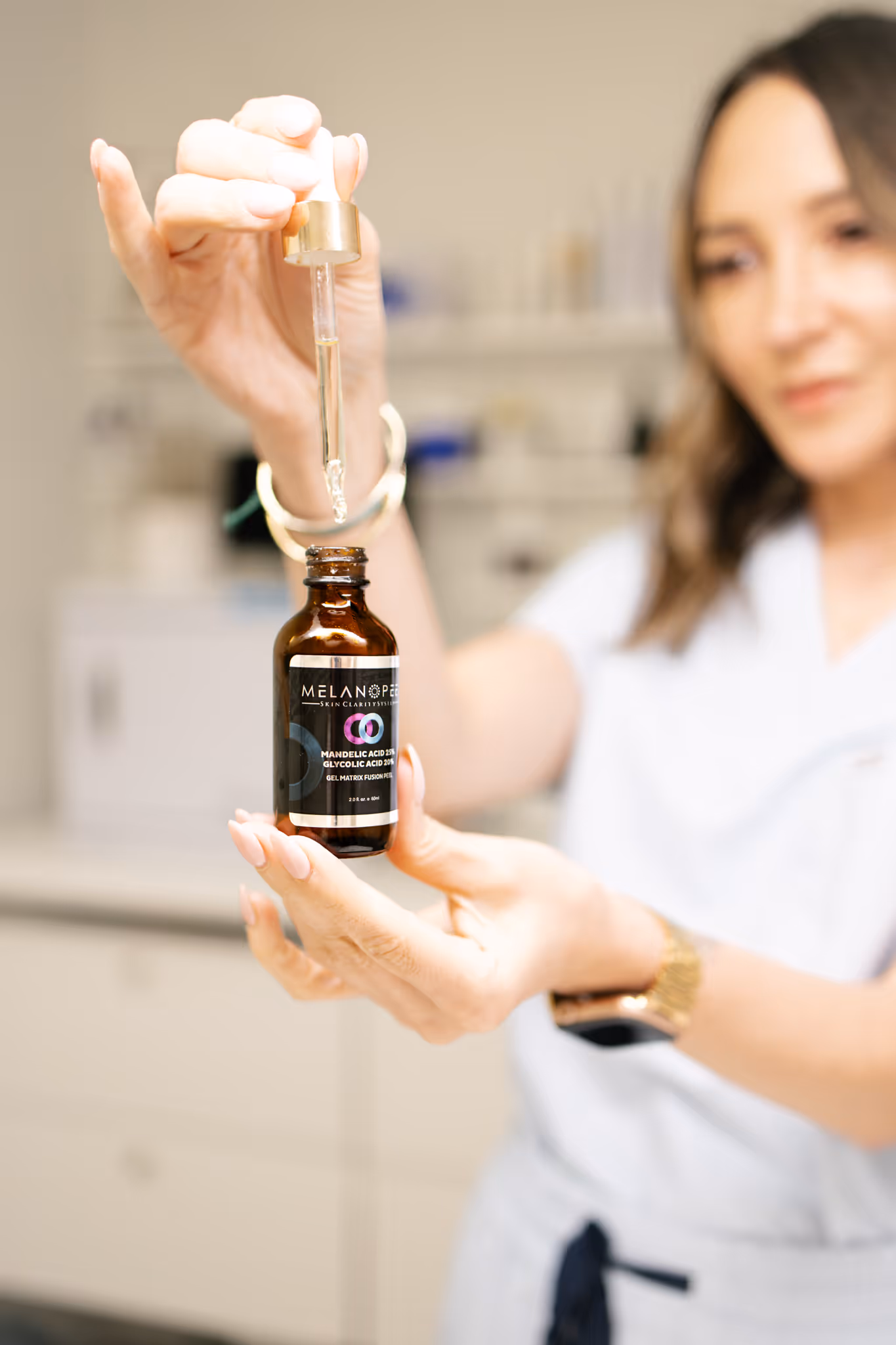 Professional skincare products displayed at Beyond Skin Aesthetics in Columbus, Ohio