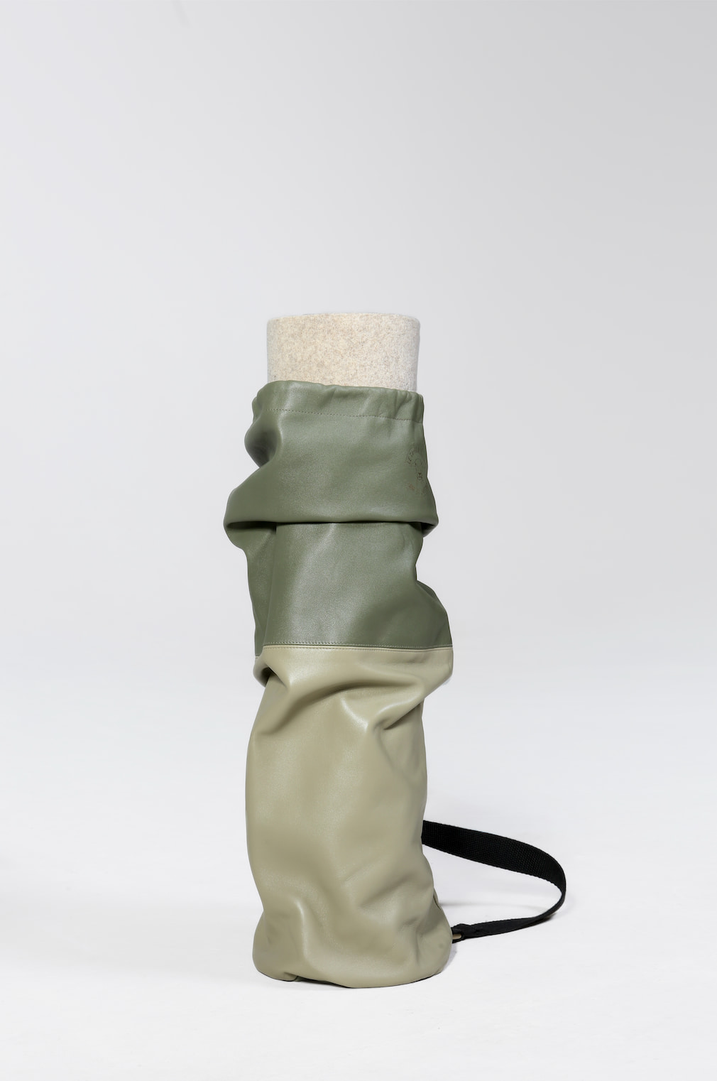 Sac de transport pour tapis de yoga en cuir pleine fleur