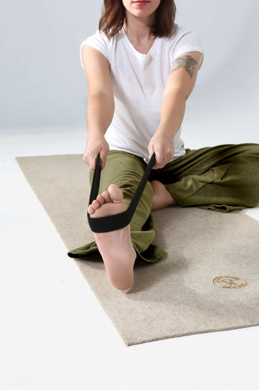 Sangle de transport et d'exercice pour tapis de yoga en coton bio