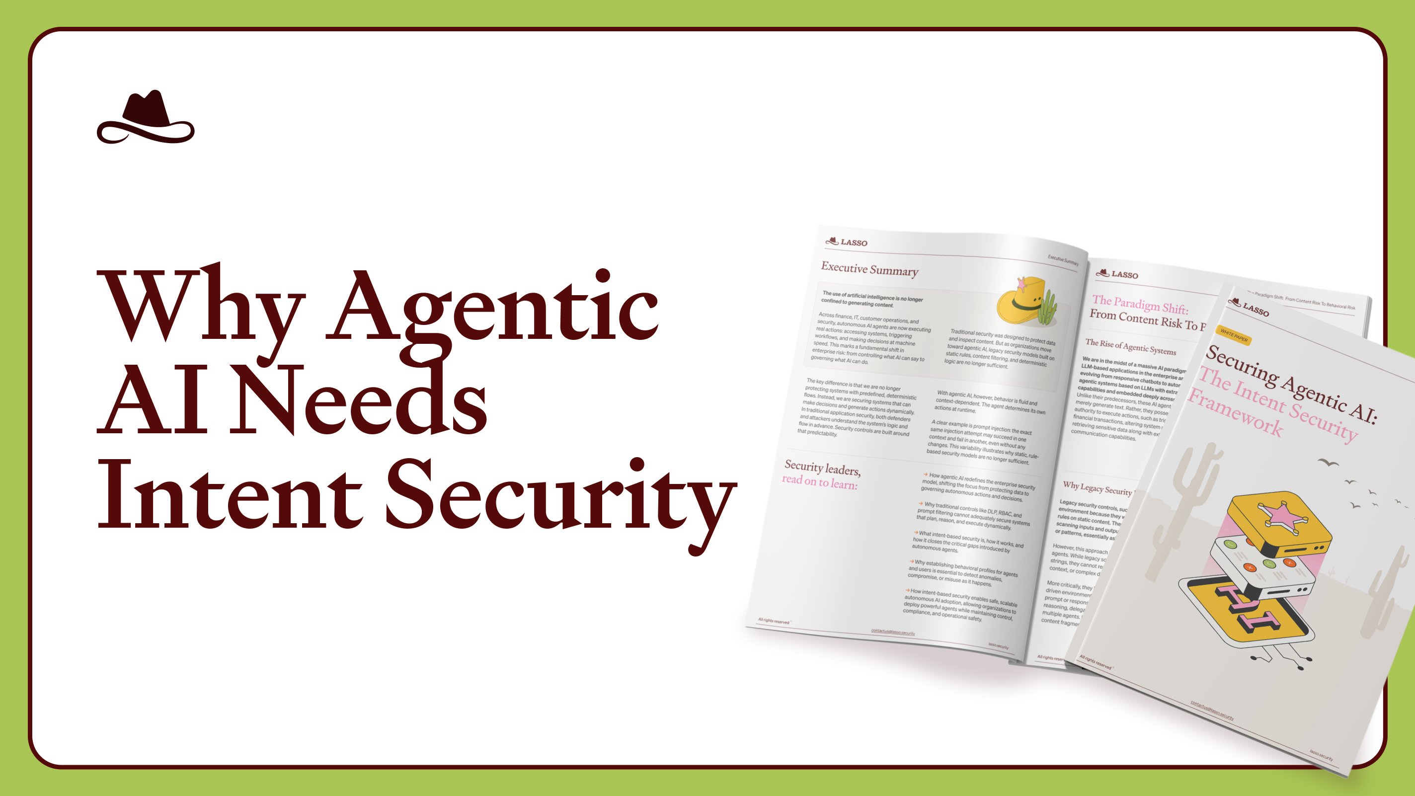 Why Agentic AI Needs Intent Security