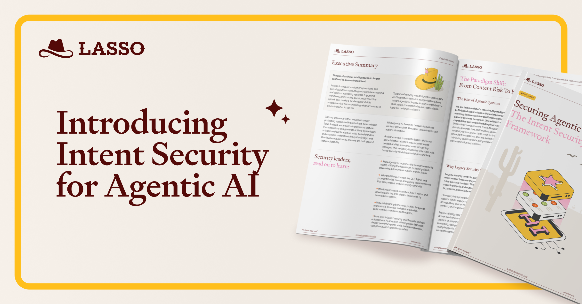 Introducing Intent Security: A Behavioral Baseline Framework for Agentic AI