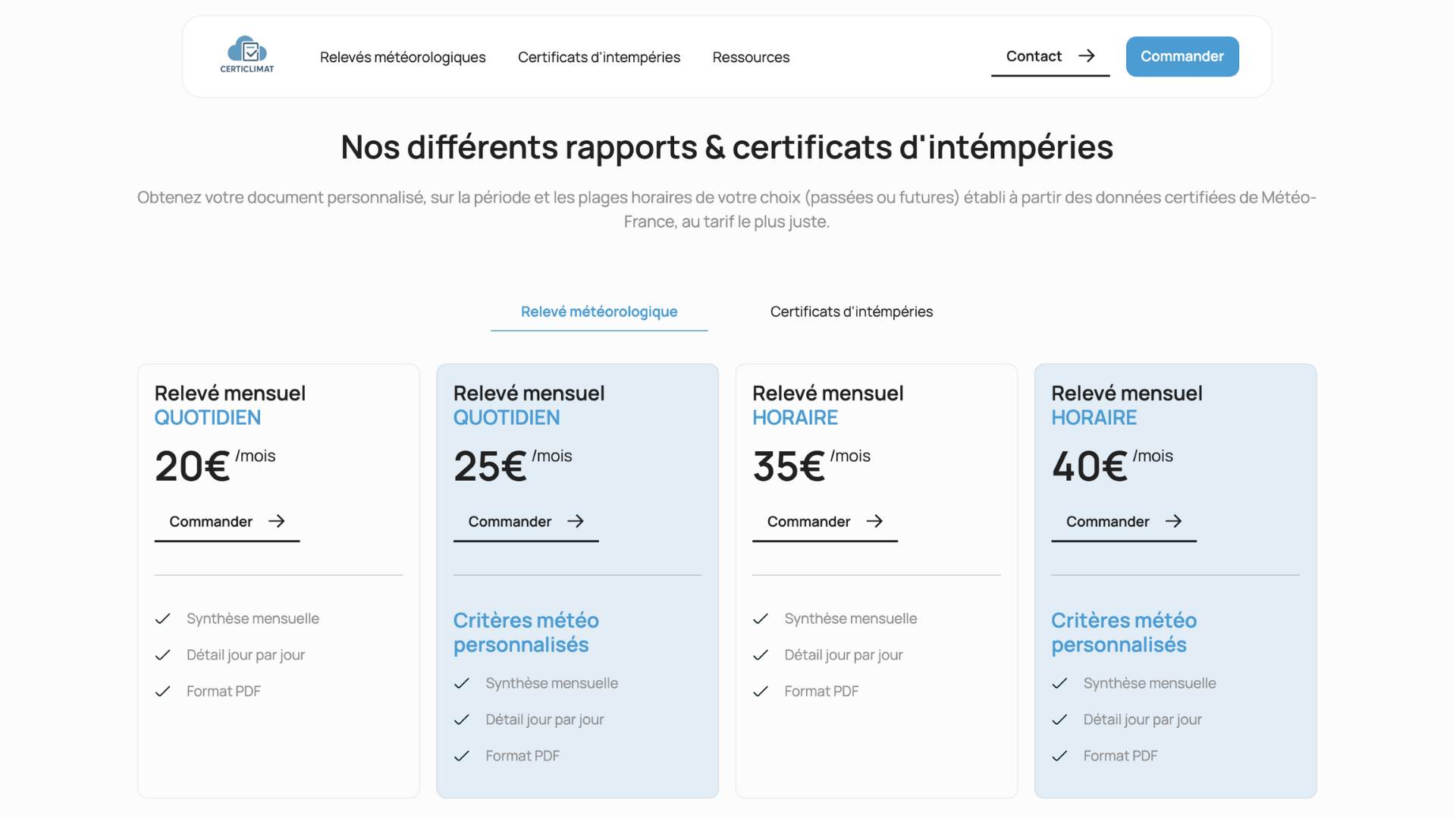 Site web Certiclimat