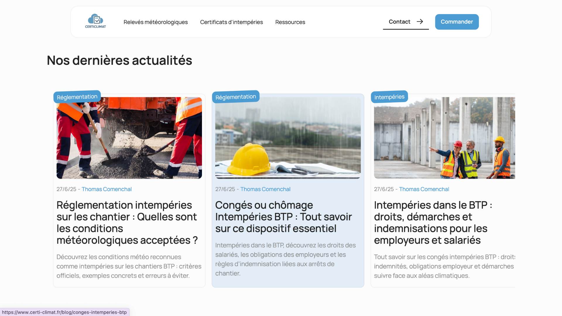 Site web Certiclimat