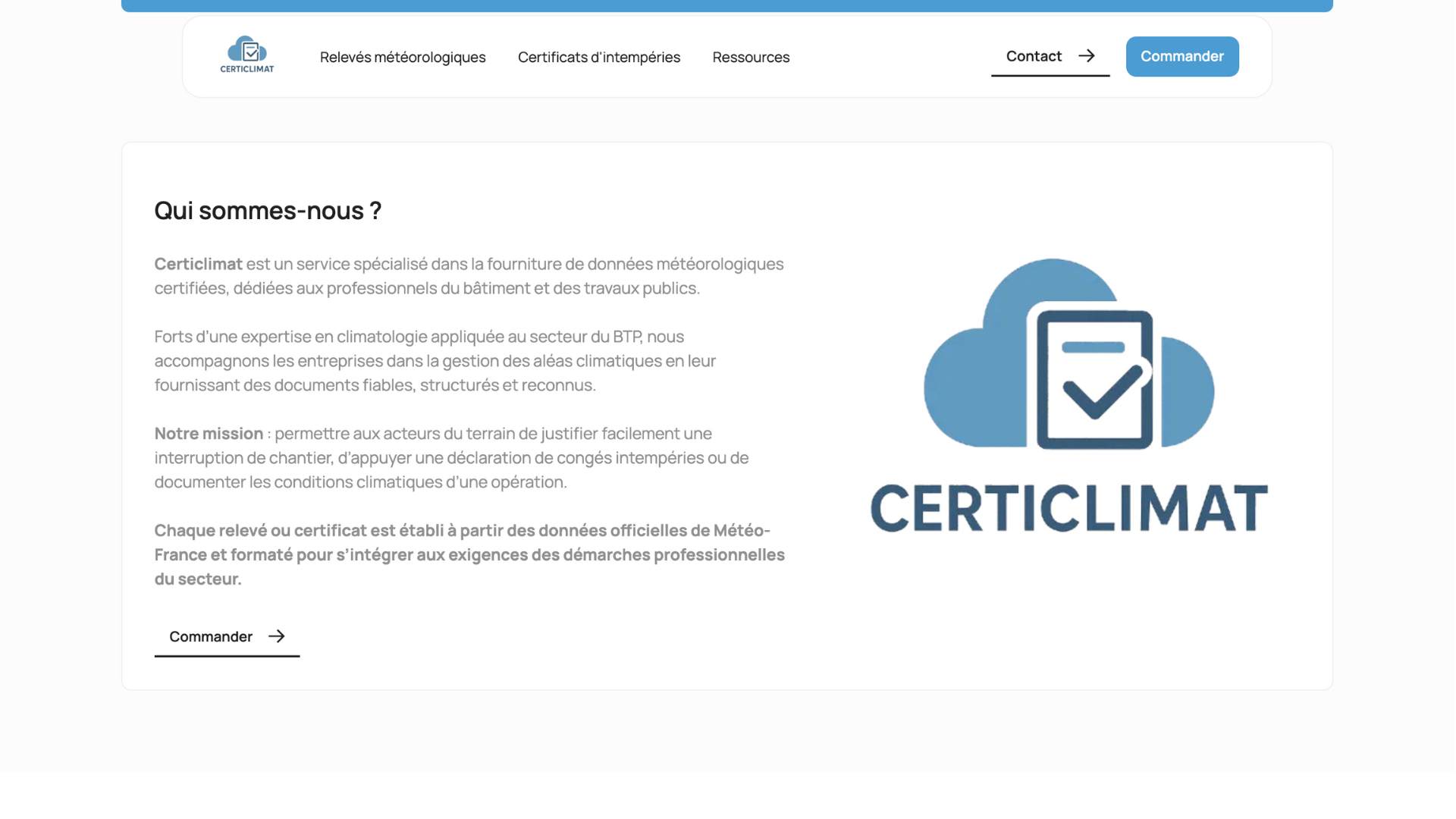 Site web Certiclimat
