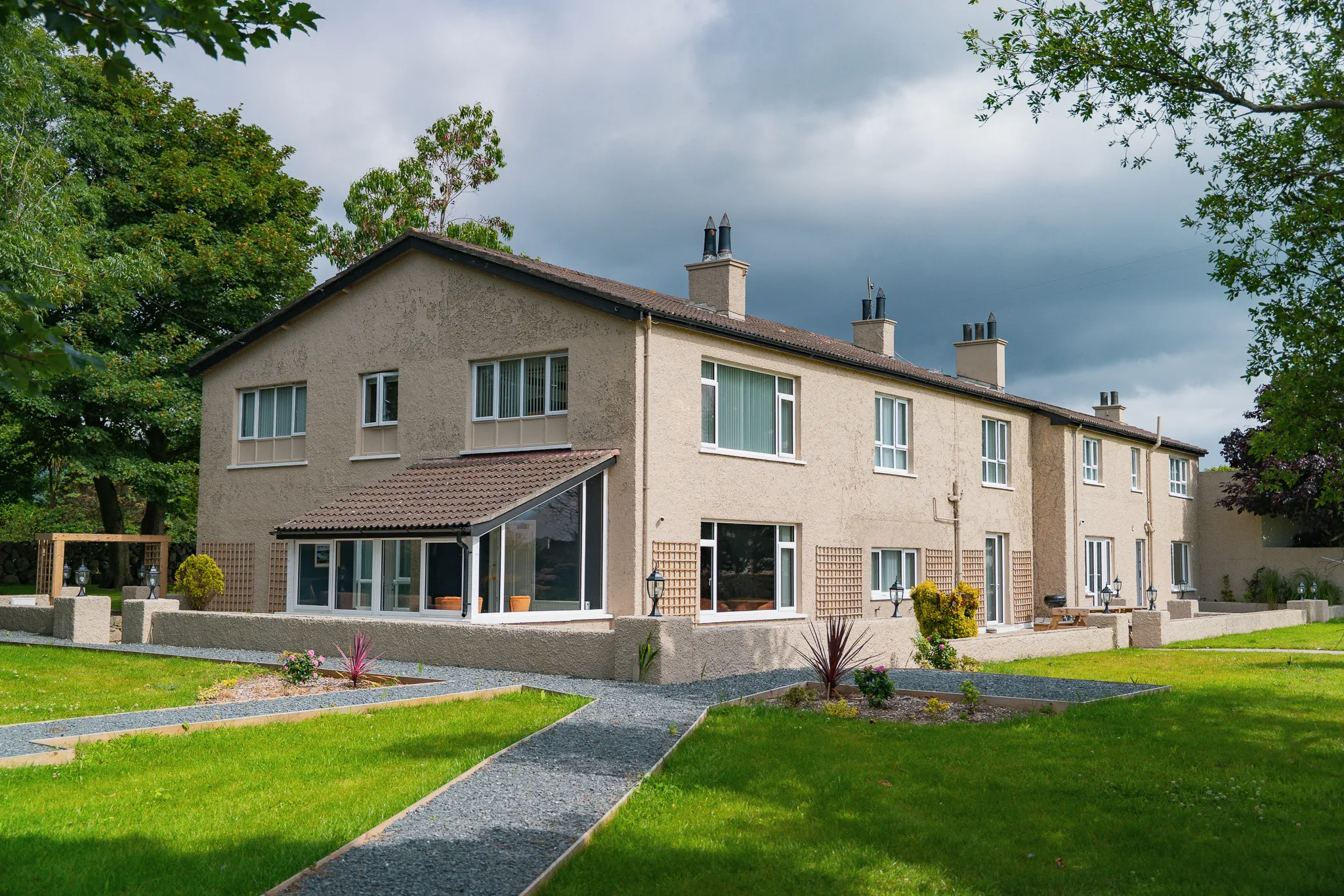 Exterior of The Brambles Retreat, an eight-bedroom country house near Annalong in the Mourne Mountains