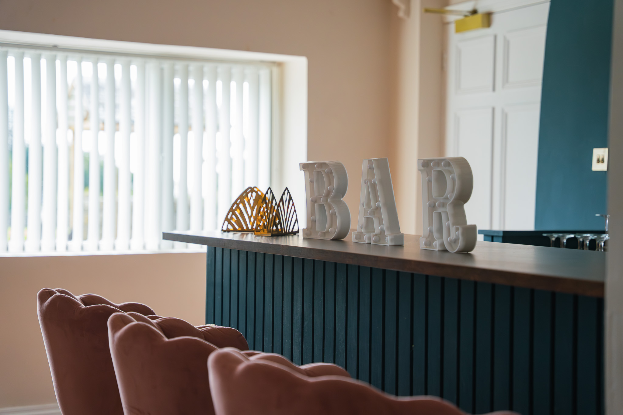The private bar at The Brambles Retreat