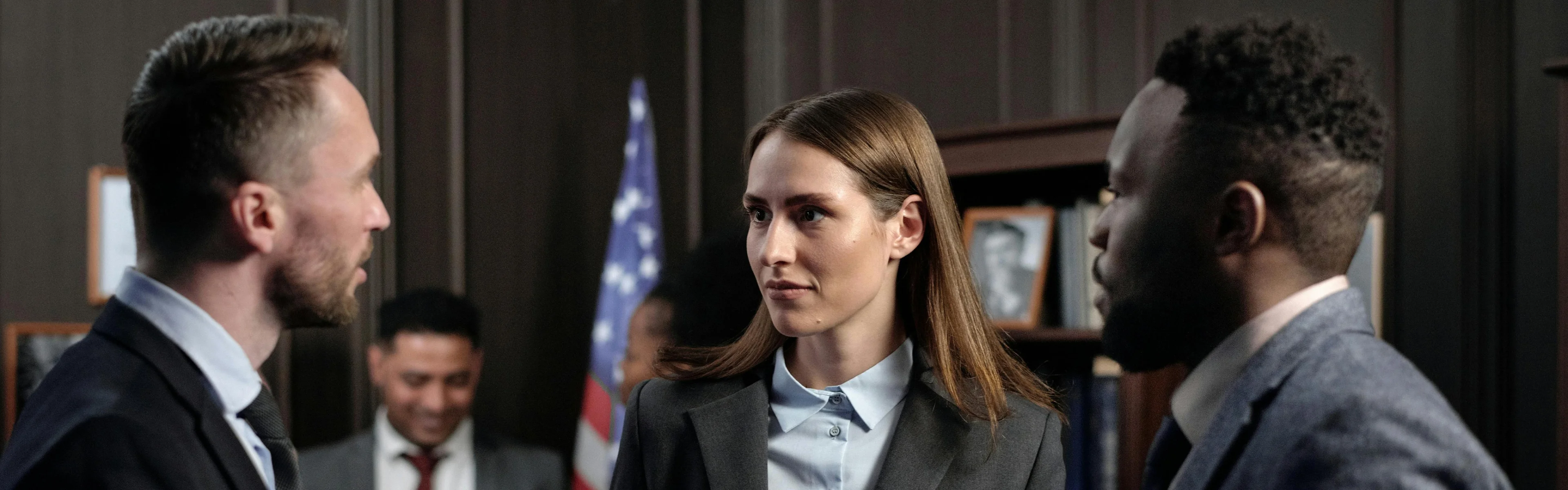 lawyers talking to each other