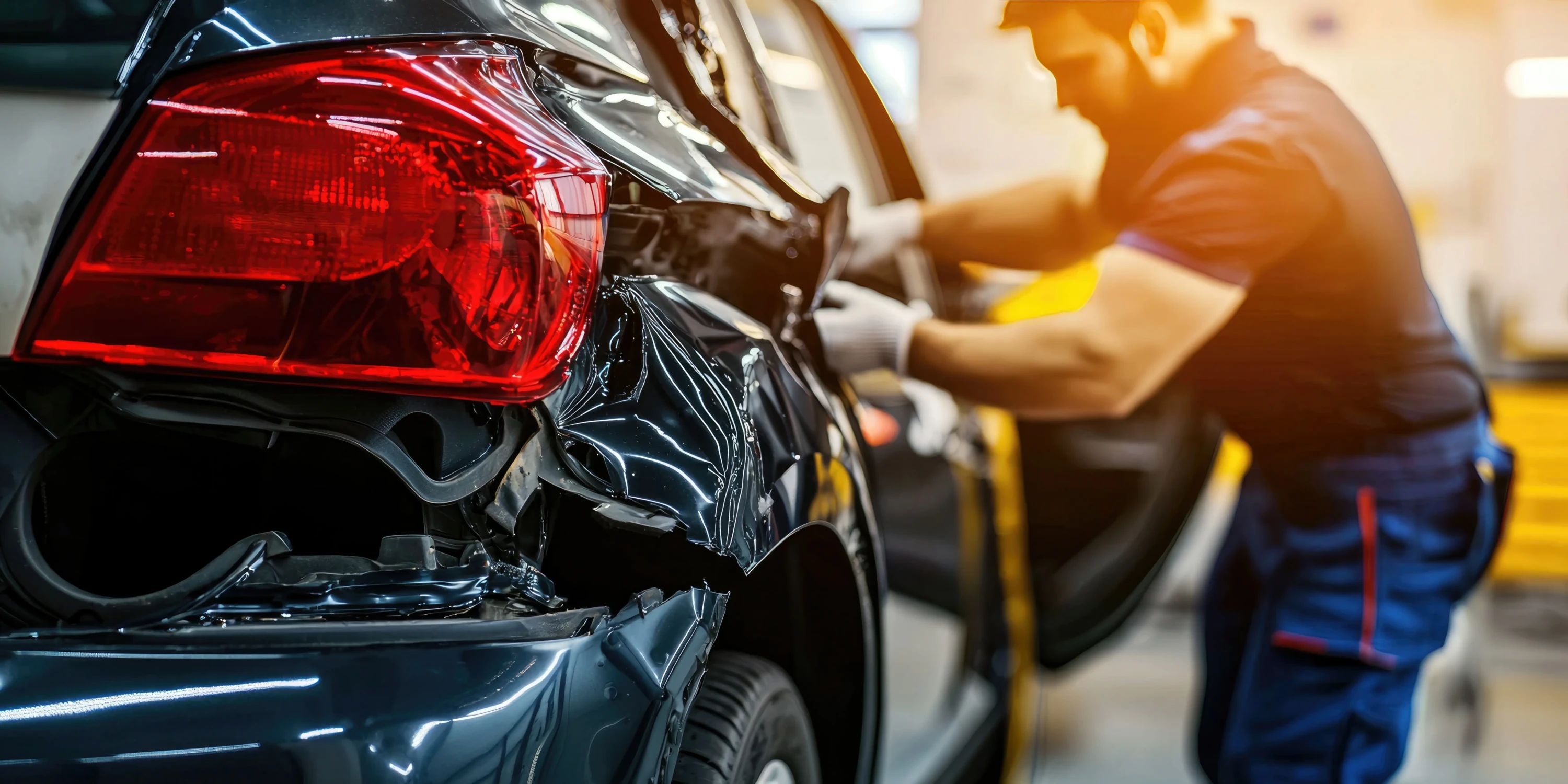 A close up of a car with a gas pump.