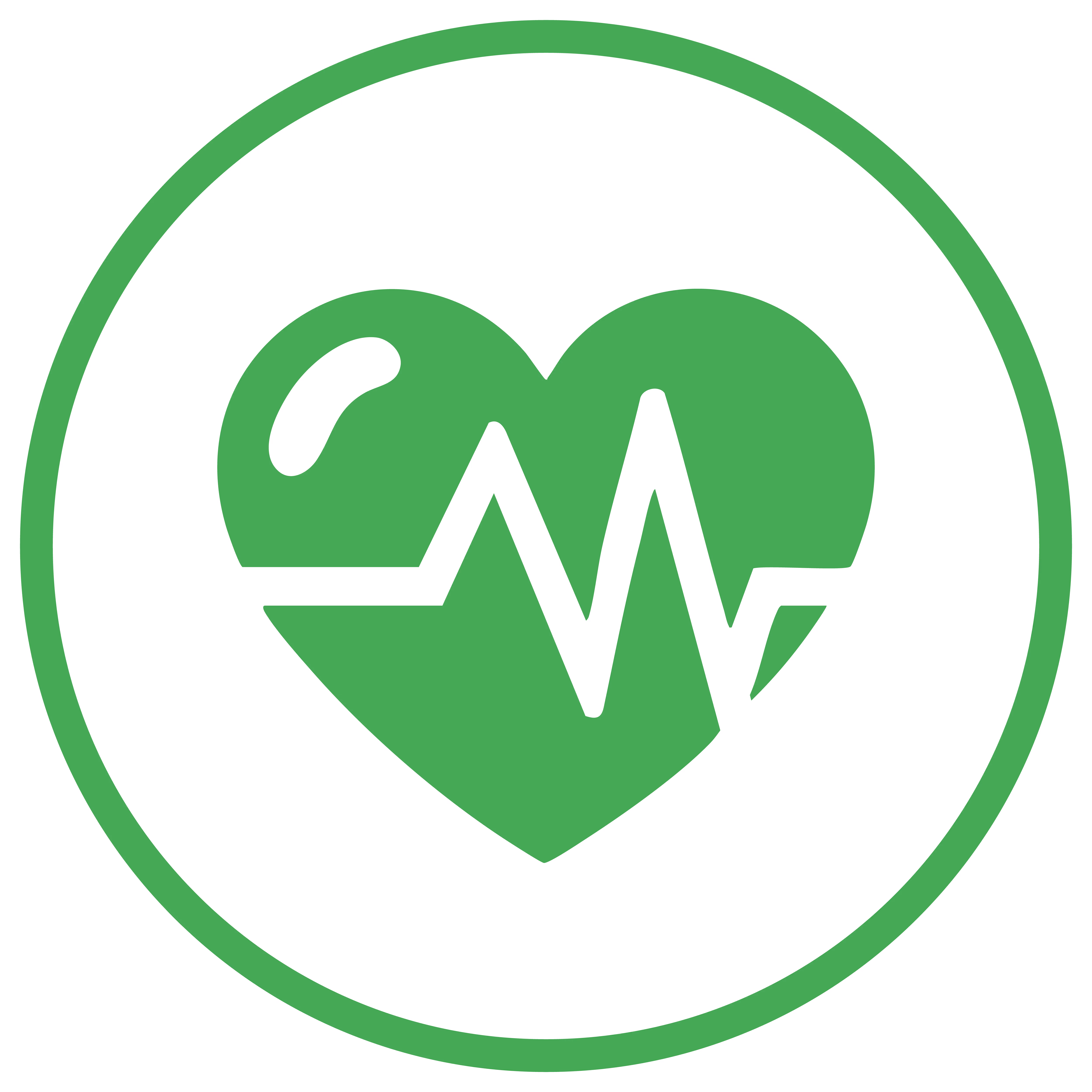 Heart with a pulse line.
