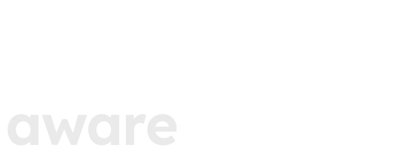 White aware ecology logo
