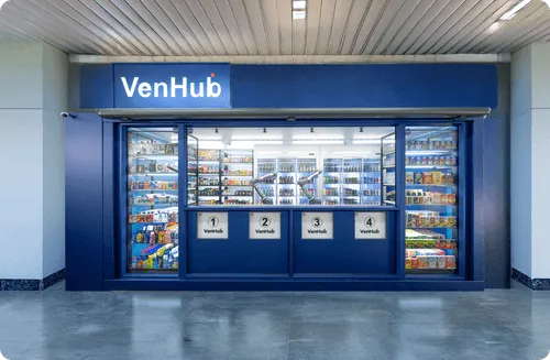 VenHub brings 24/7 accessibility to campuses with its automated Smart Stores. Students and staff can quickly and easily access everyday essentials, snacks, and supplies, offering a seamless and convenient shopping experience without ever leaving campus.